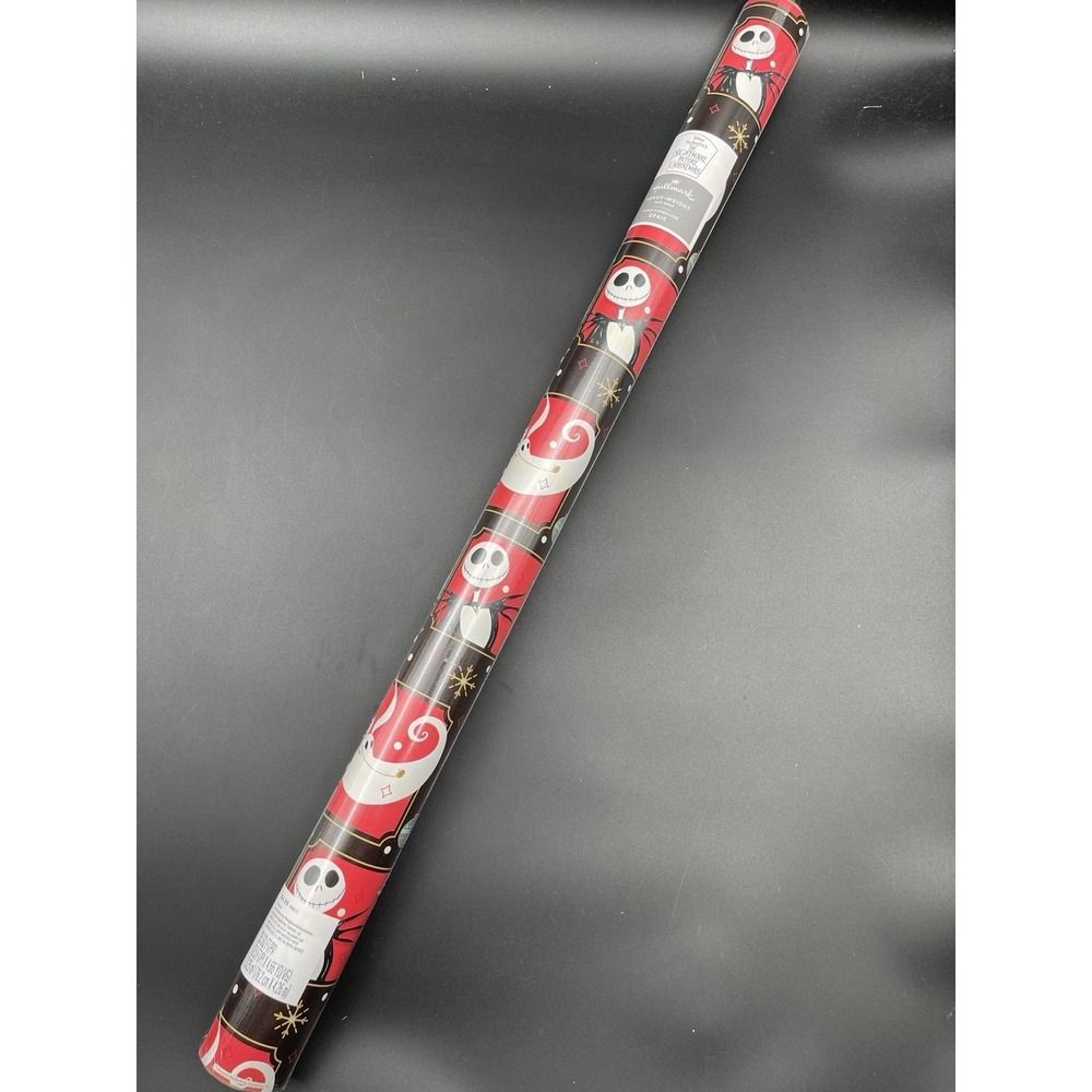 Hallmark Disney Nightmare Before‎ Christmas Jack Sally Gift Wrap Paper Roll
